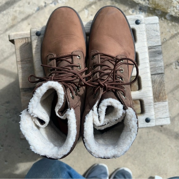 Timberland Mens Size 10 Davis Square Roll Top Mid Brown Chukka Boots #A2K9R main image 5